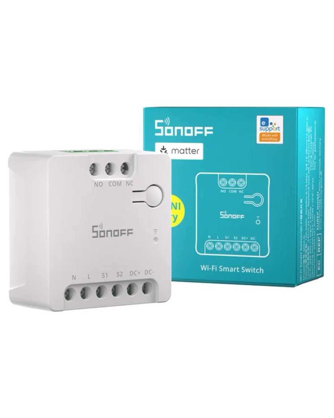 Sonoff Mini D Dry relè a contatto pulito wifi matter controllo remoto motori