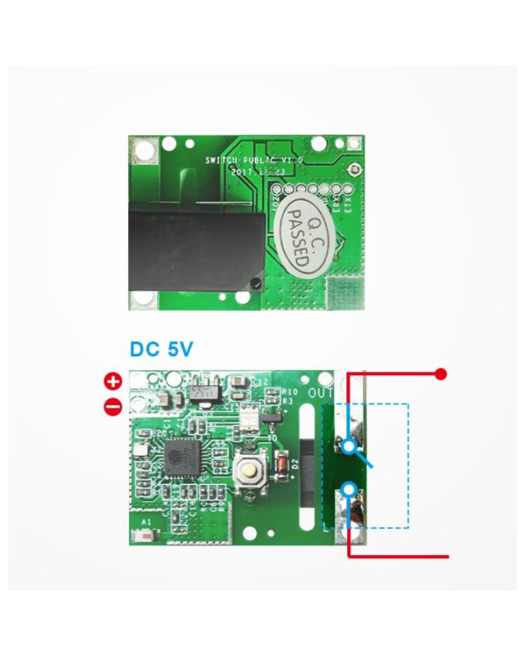 Sonoff RE5V1C 5V Wifi Inching Selflock modulo Relay relè cancelli  portoni