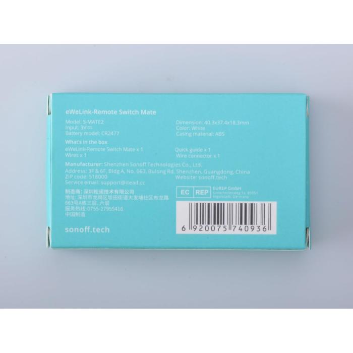 Sonoff S-Mate2 Extreme Interruttore RF a Batteria