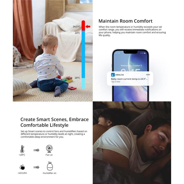 Sonoff SNZB-02P Sensore intelligente di temperatura